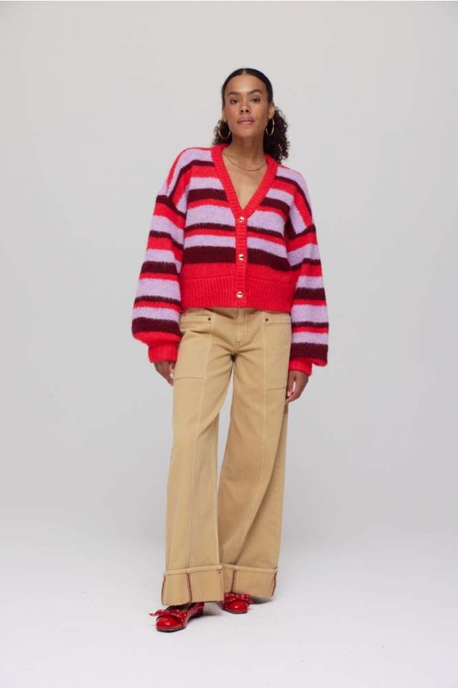NOOR CA AW25W800 1263 Stripe Multi Lila Love